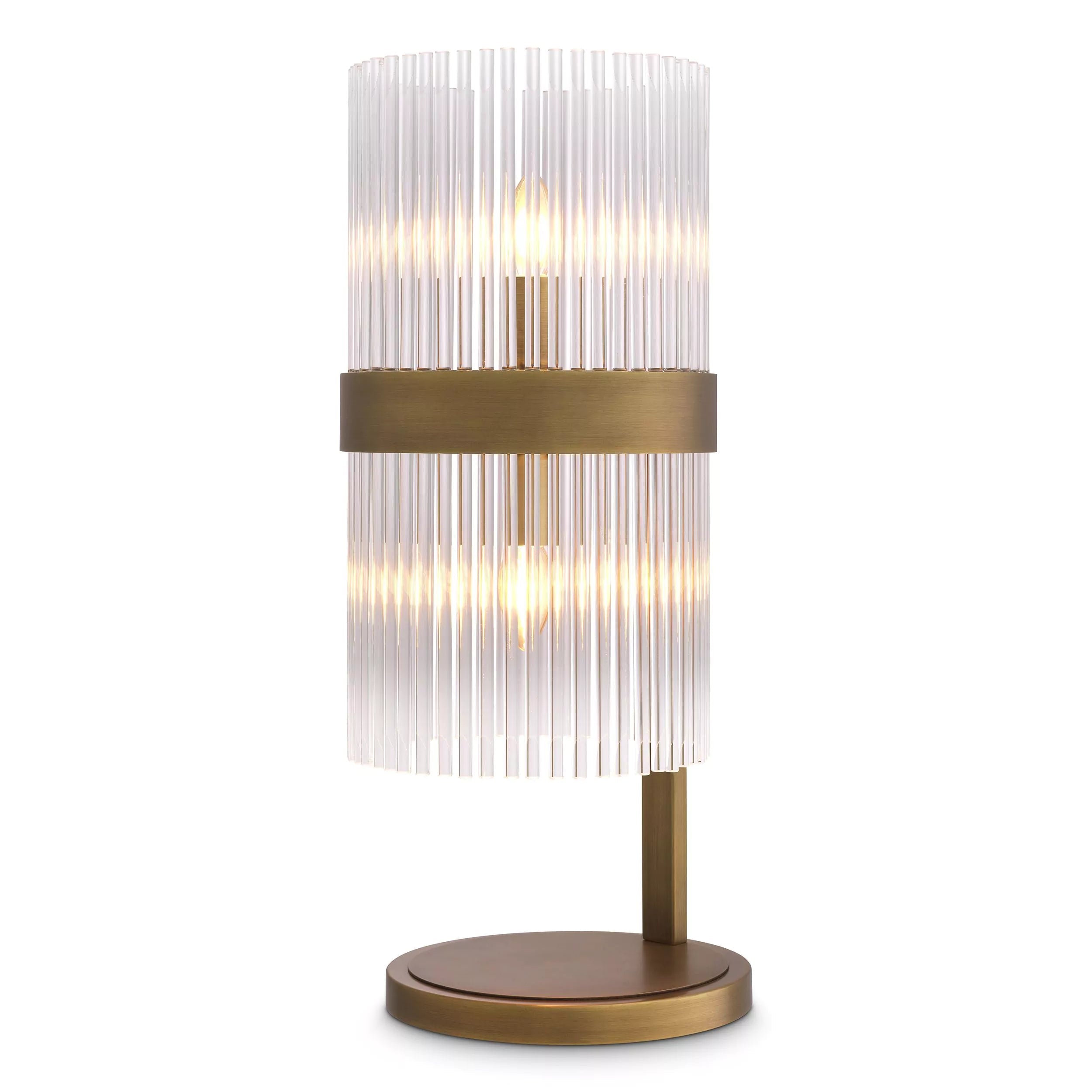 Carnero Table Lamp - (Antique Brass/Clear Glass Finish) - Eichholtz - Luxury Lighting Boutique