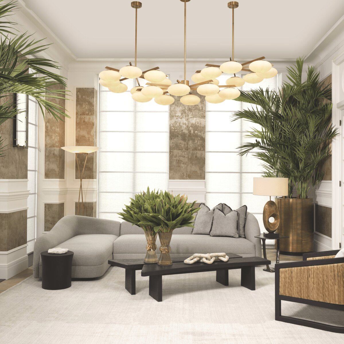 Chandelier Evergreen double - Eichholtz - Luxury Lighting BoutiqueChandelierEichholtz
