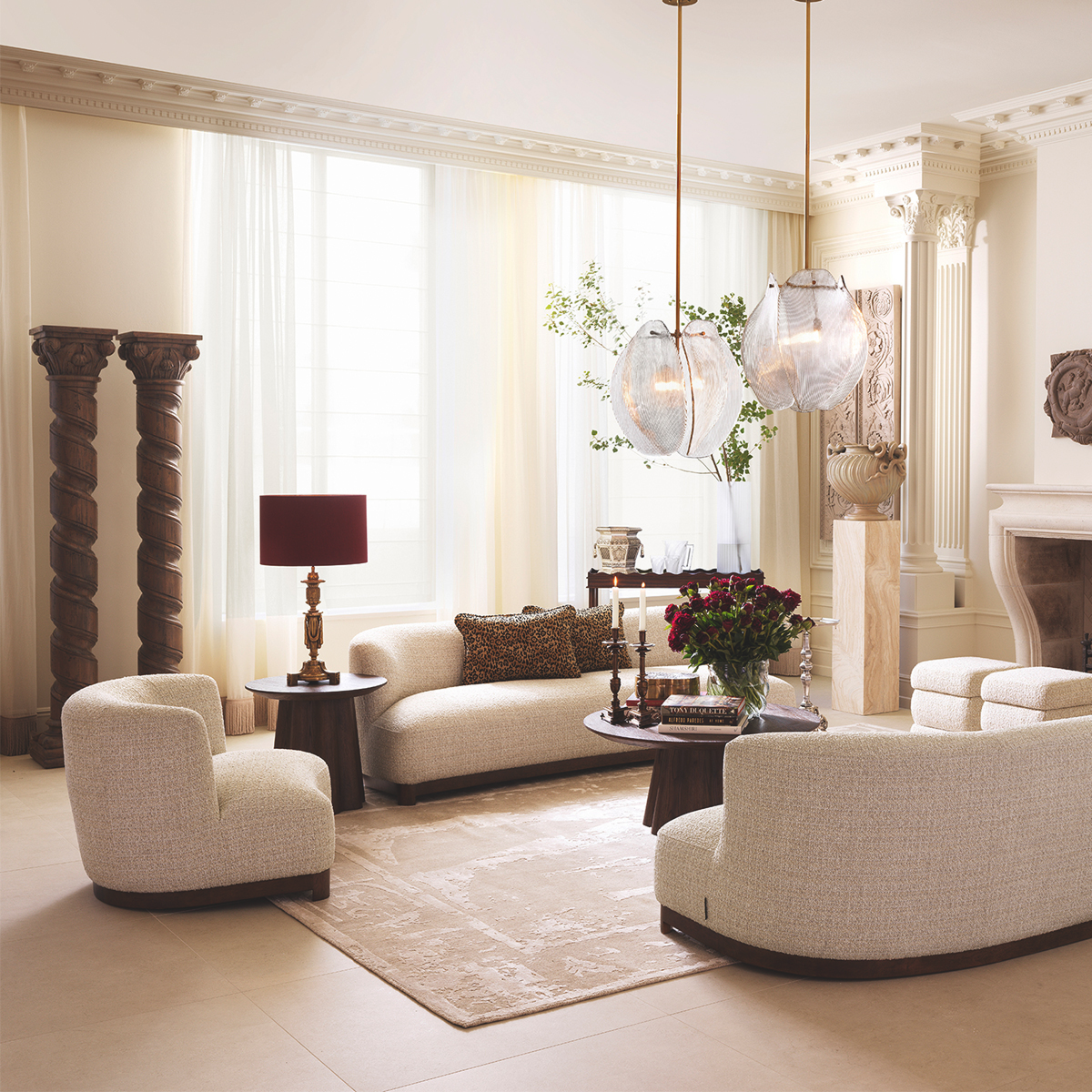 "Chandelier Hibis by Eichholtz, stylish and elegant lighting fixture"