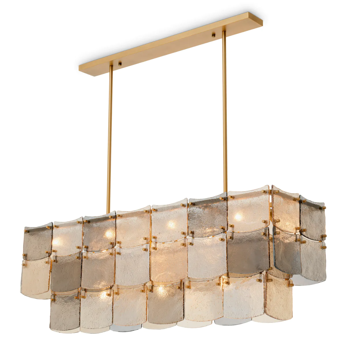 "Chandelier Laurent Rectangular by Eichholtz, elegant and sophisticated lighting fixture"