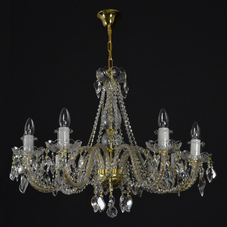 Charm 10 Crystal Glass Chandelier (Gold/Silver) - Wranovsky - Luxury Lighting Boutique