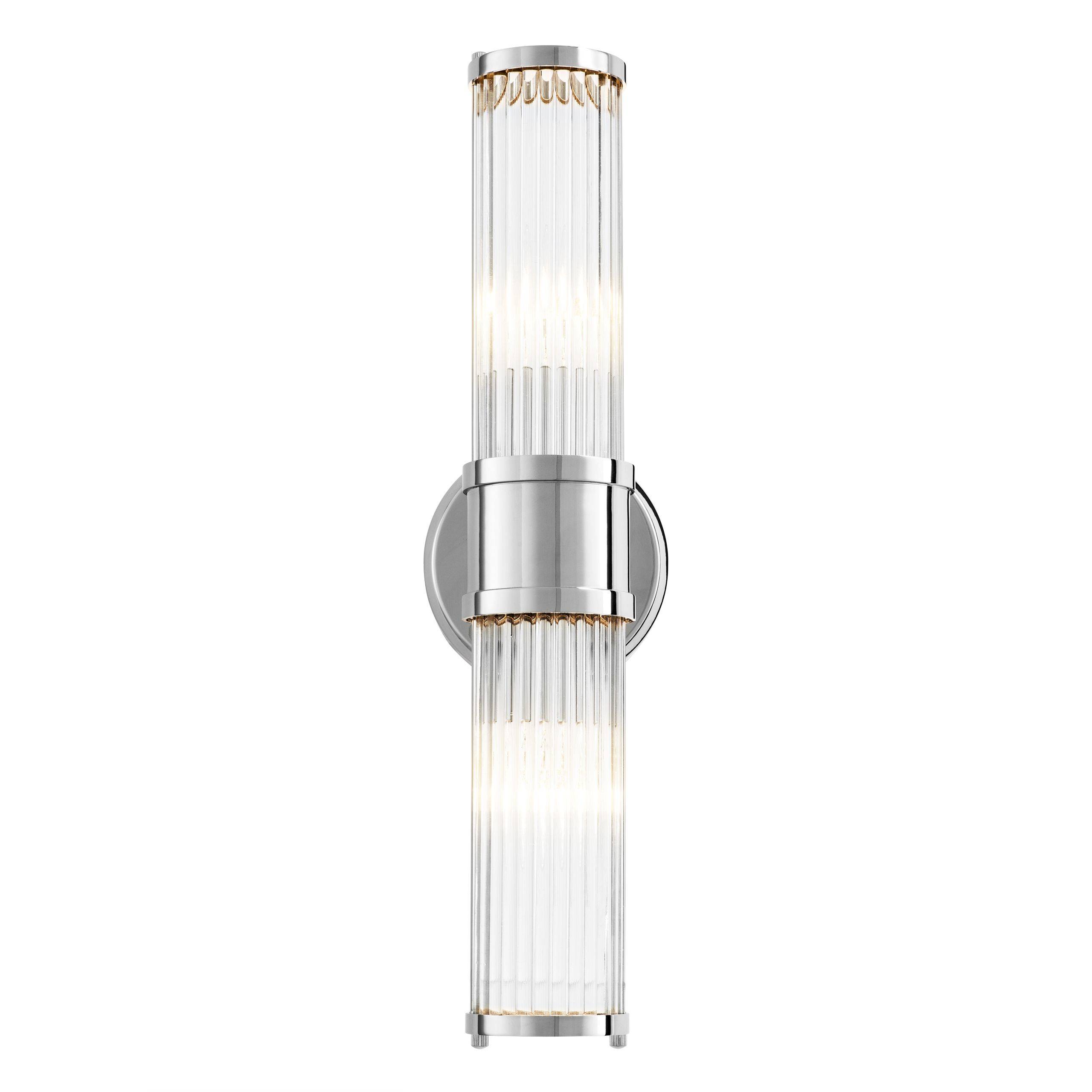Claridges Wall Lamp Single | Double - Brass | Nickel - Eichholtz - Luxury Lighting BoutiqueWall LightsEichholtz