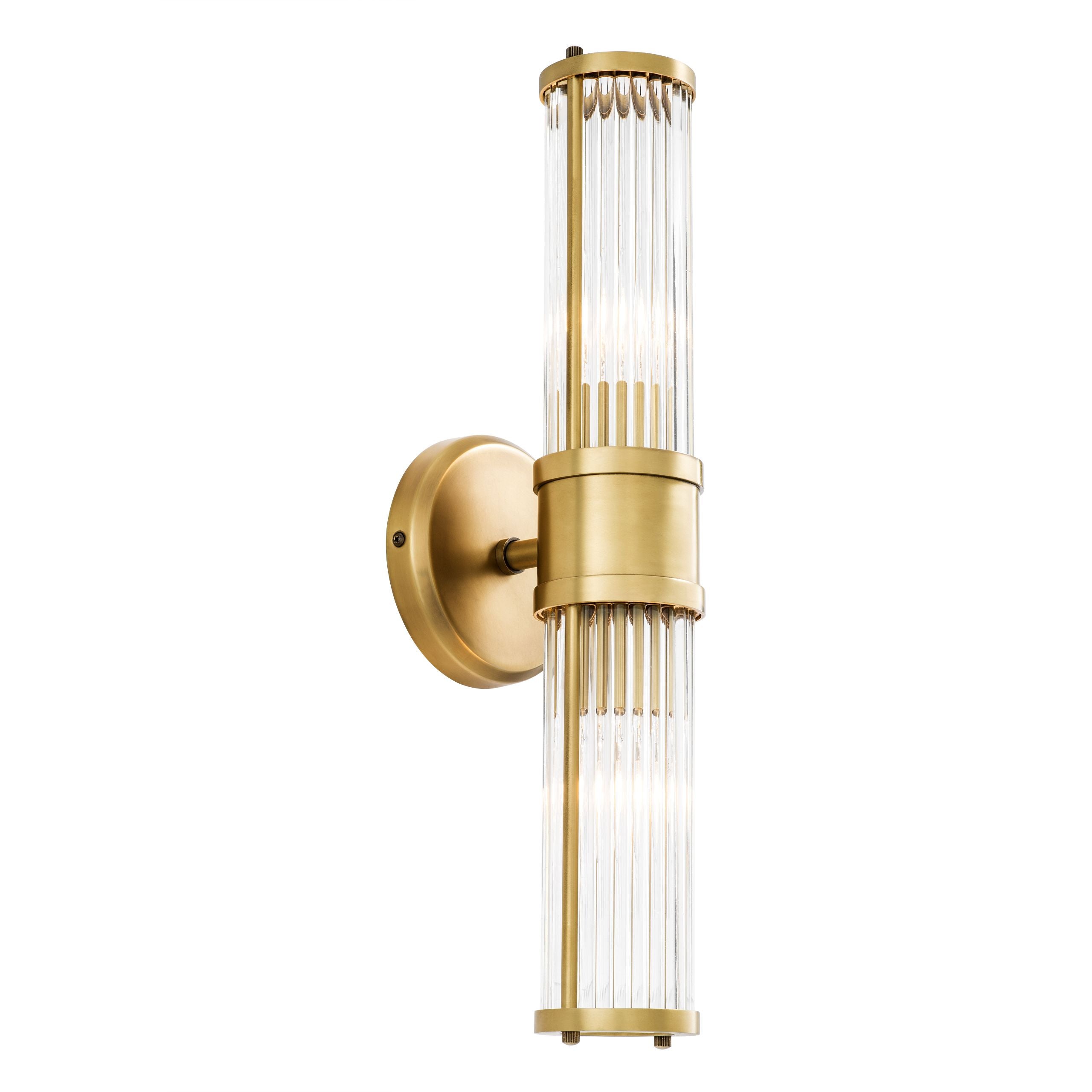 Claridges Wall Lamp Single | Double - Brass | Nickel - Eichholtz - Luxury Lighting BoutiqueWall LightsEichholtz