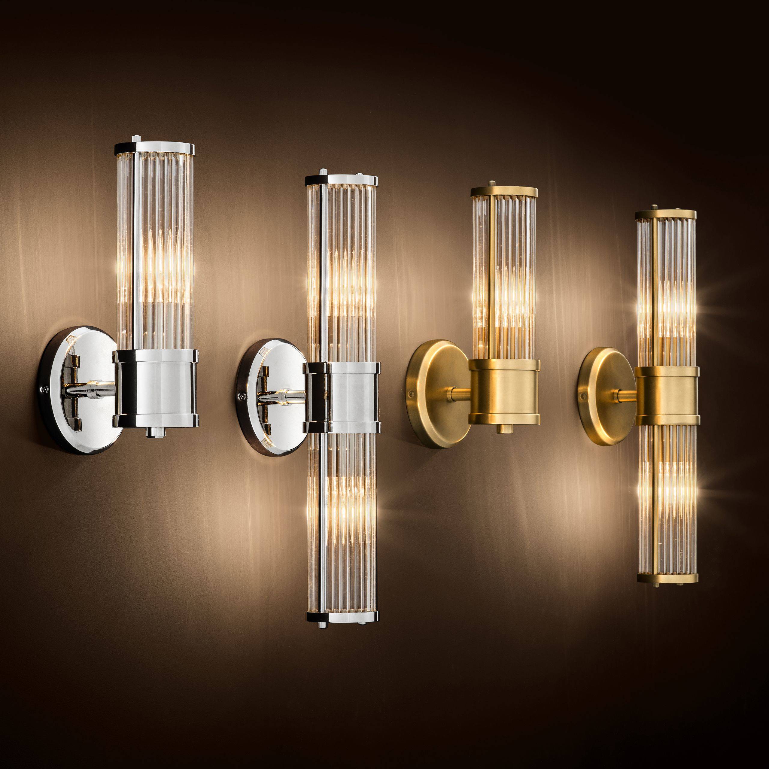 Claridges Wall Lamp Single | Double - Brass | Nickel - Eichholtz - Luxury Lighting BoutiqueWall LightsEichholtz