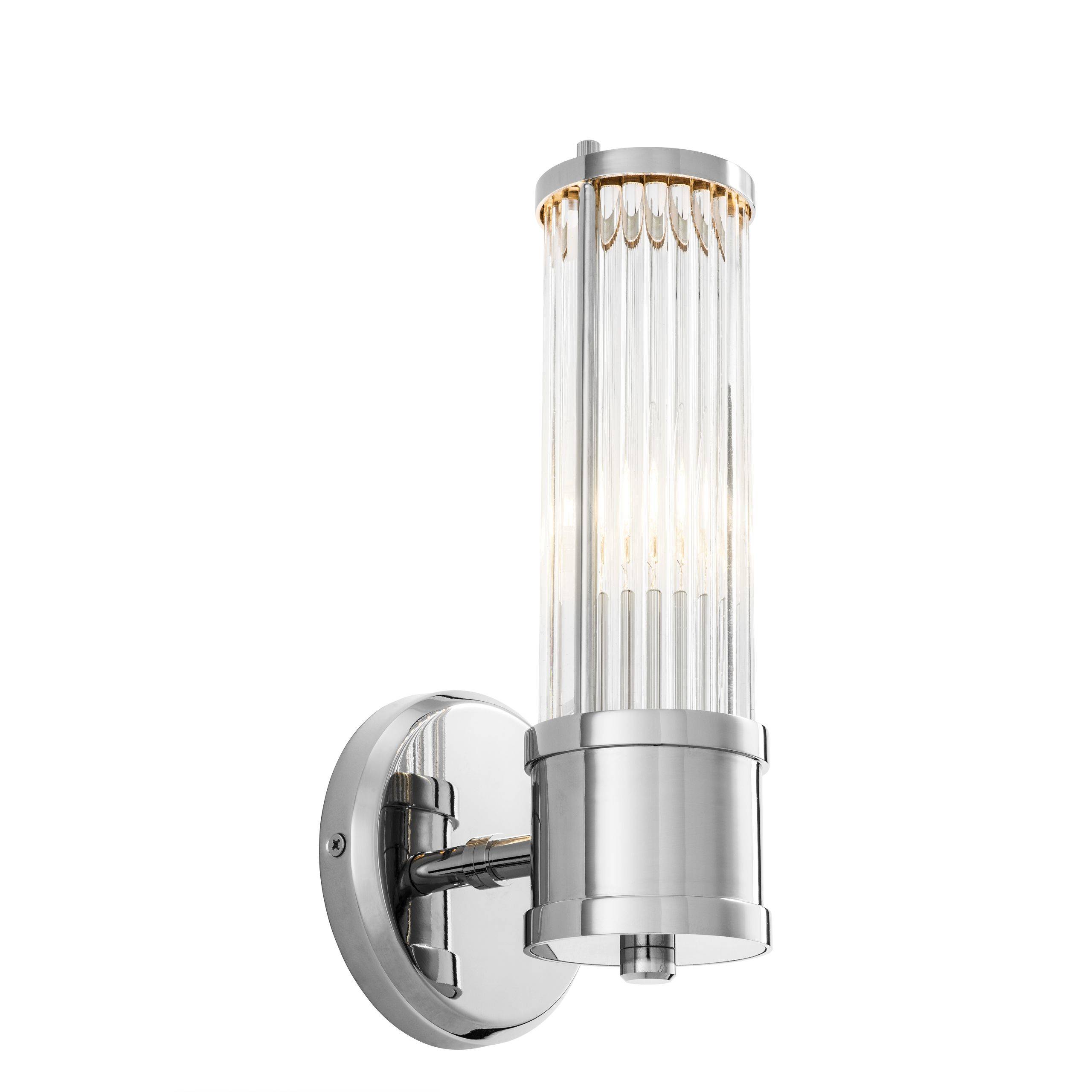 Claridges Wall Lamp Single | Double - Brass | Nickel - Eichholtz - Luxury Lighting BoutiqueWall LightsEichholtz