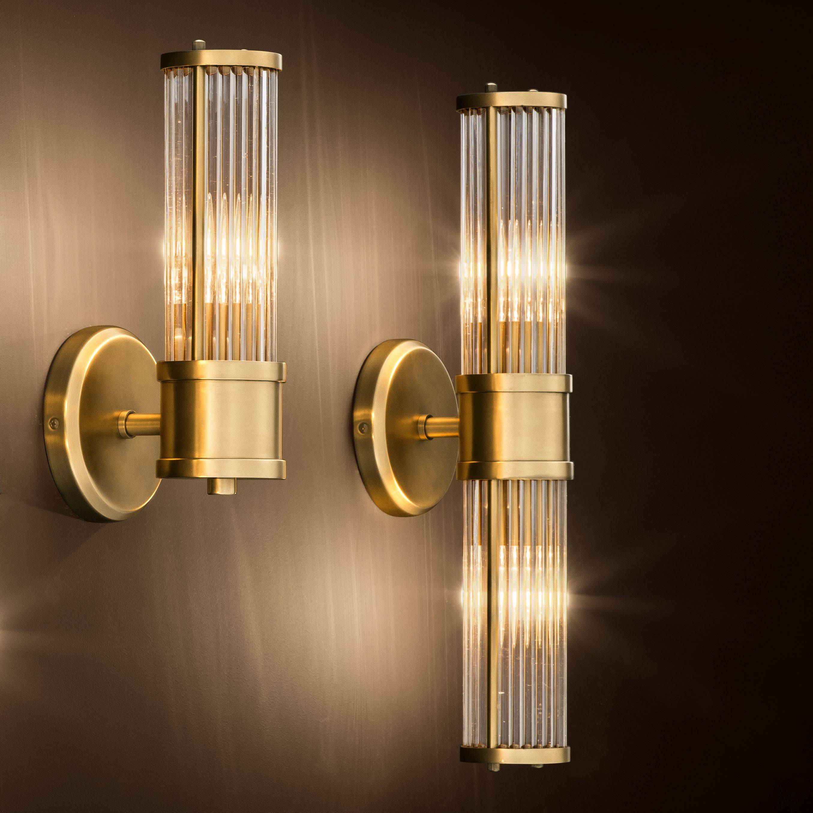 Claridges Wall Lamp Single | Double - Brass | Nickel - Eichholtz - Luxury Lighting BoutiqueWall LightsEichholtz