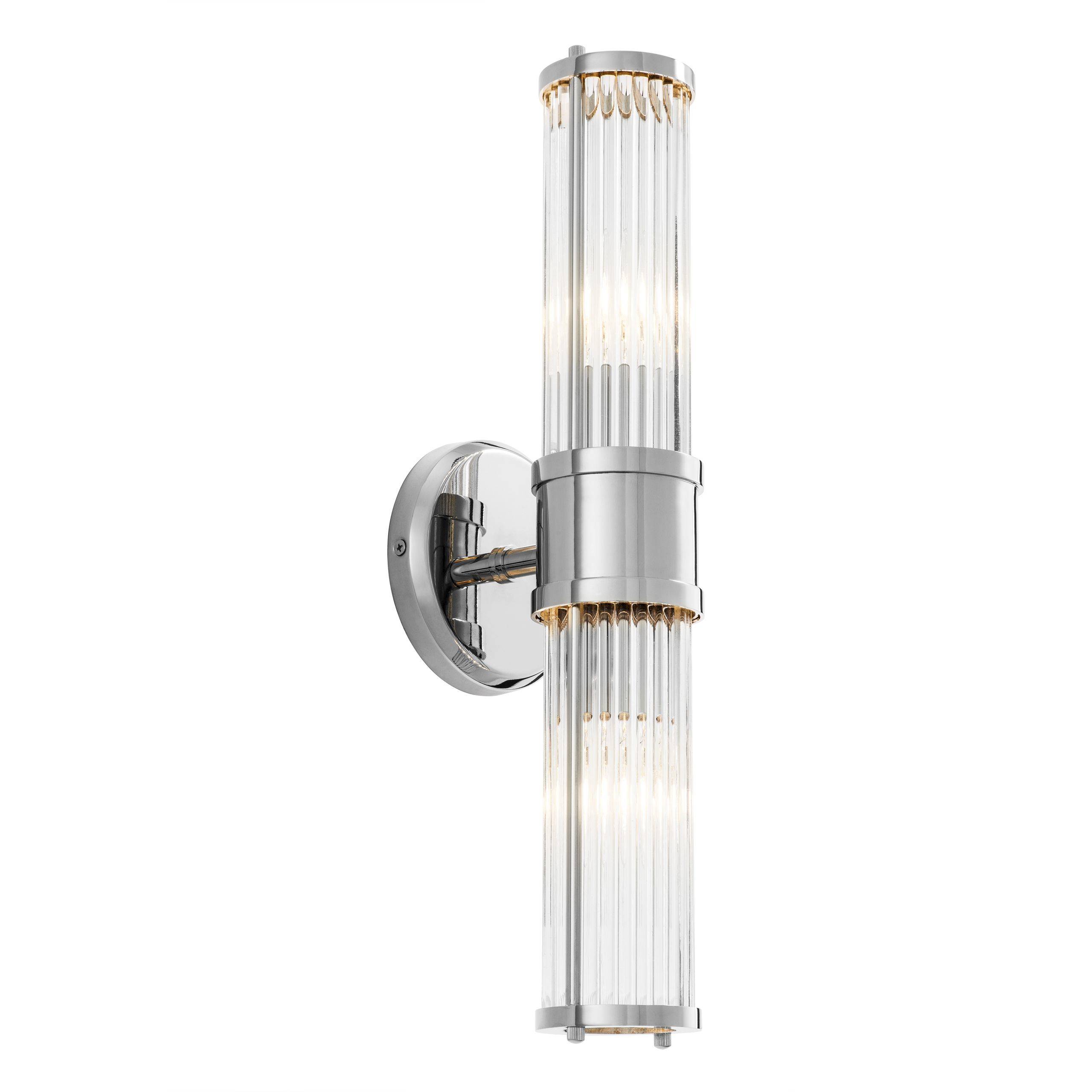 Claridges Wall Lamp Single | Double - Brass | Nickel - Eichholtz - Luxury Lighting BoutiqueWall LightsEichholtz