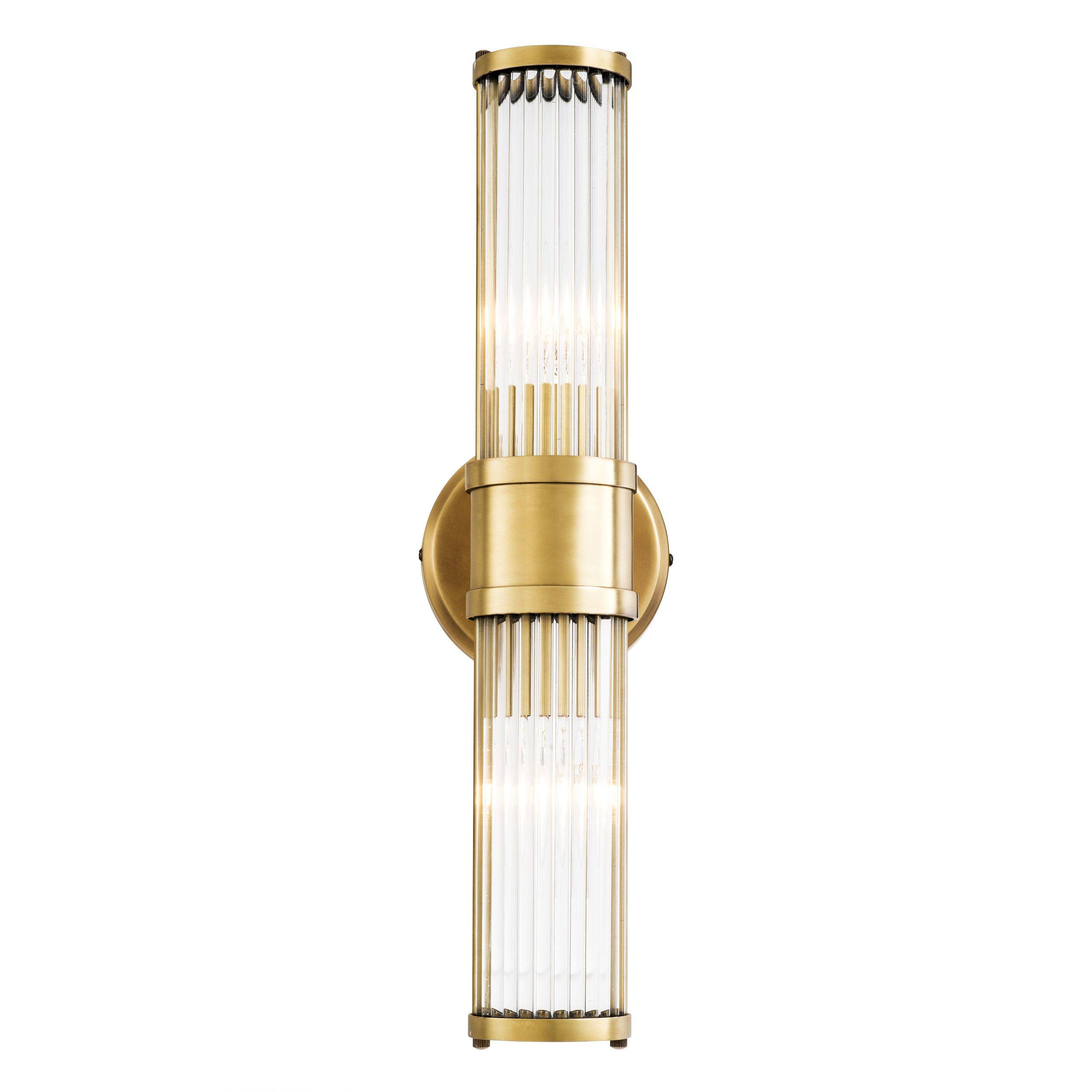 Claridges Wall Lamp Single | Double - Brass | Nickel - Eichholtz - Luxury Lighting BoutiqueWall LightsEichholtz