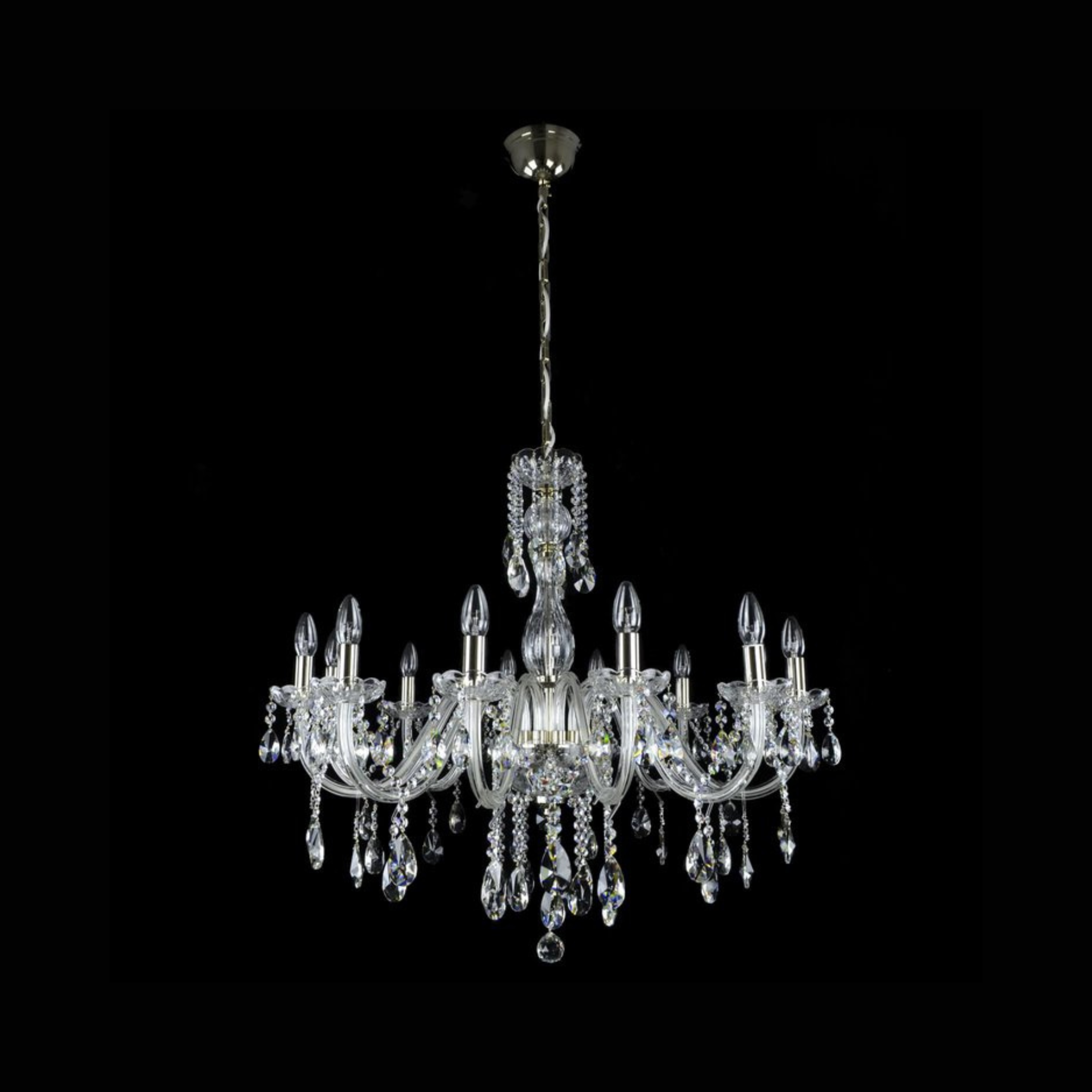 Clarit 12 Crystal Glass Chandelier - Wranovsky - Luxury Lighting Boutique