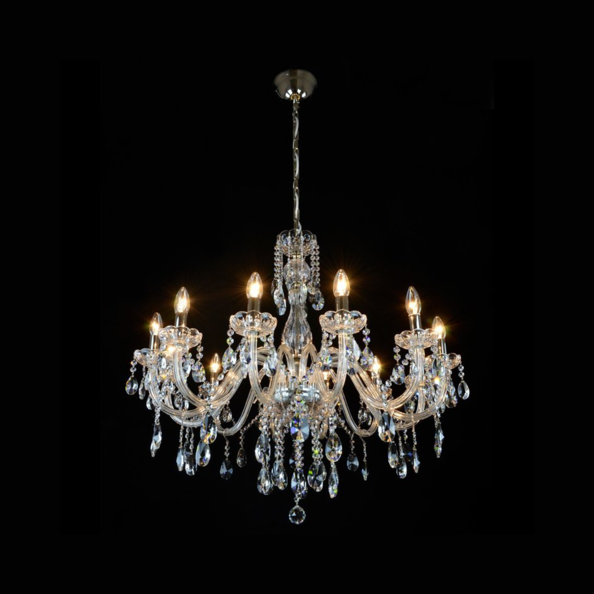 Clarit 12 Crystal Glass Chandelier - Wranovsky - Luxury Lighting Boutique