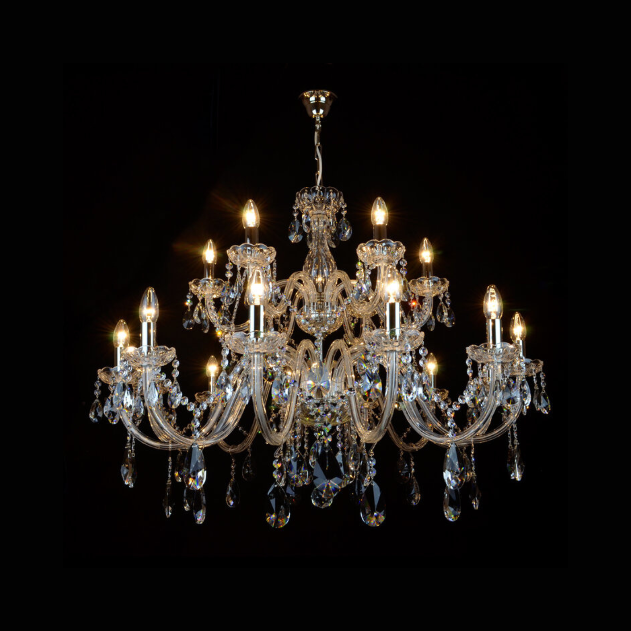 Clarit 18 Crystal Glass Chandelier - Wranovsky - Luxury Lighting Boutique