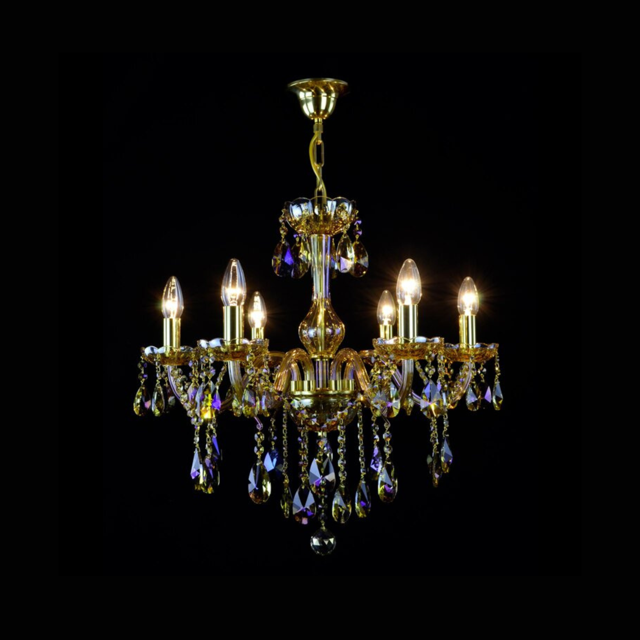 Clarit 6 Crystal Glass Chandelier - Wranovsky - Luxury Lighting Boutique