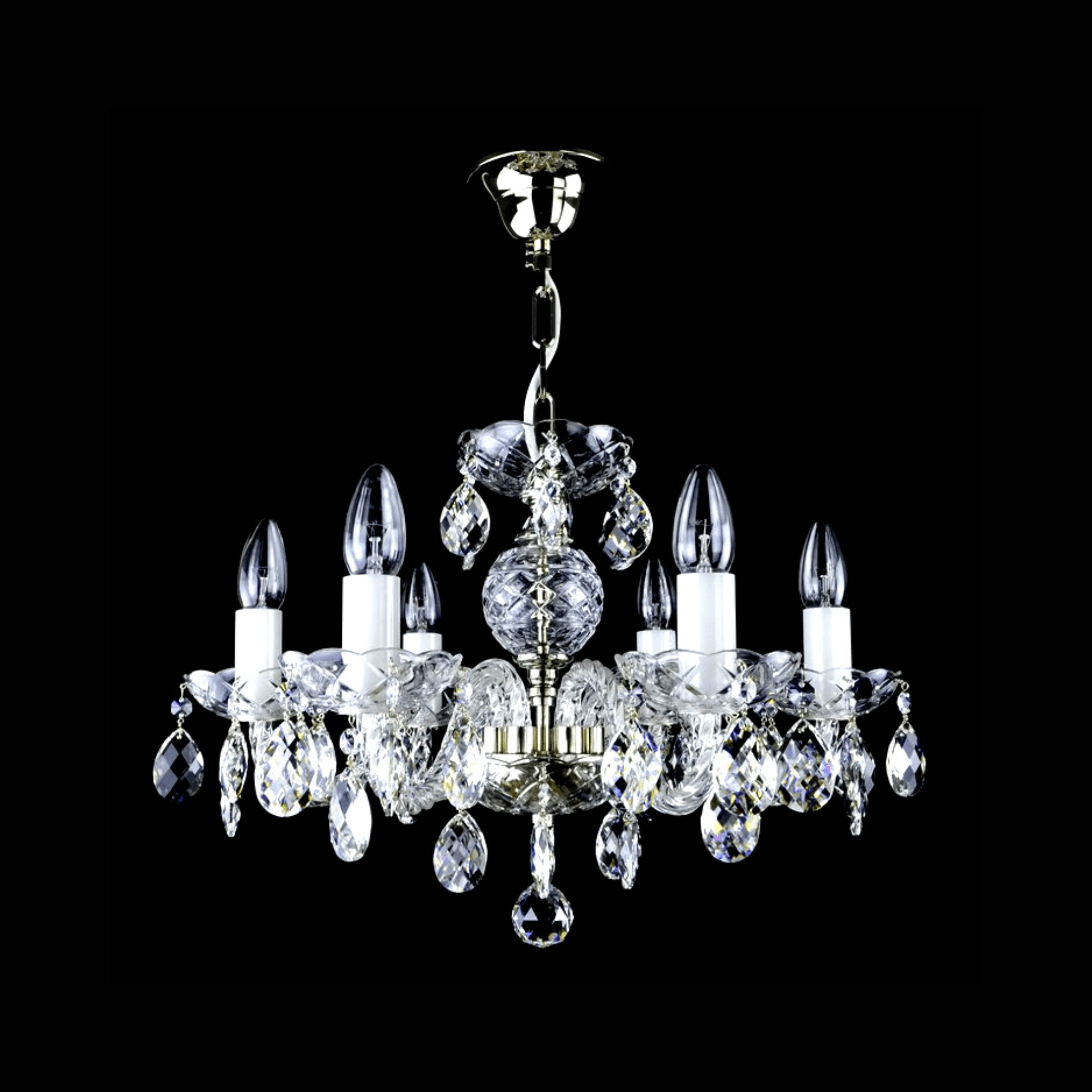 Clasico 6 Crystal Glass Chandelier - Wranovsky - Luxury Lighting BoutiqueTraditional Crystal ChandeliersWranovsky