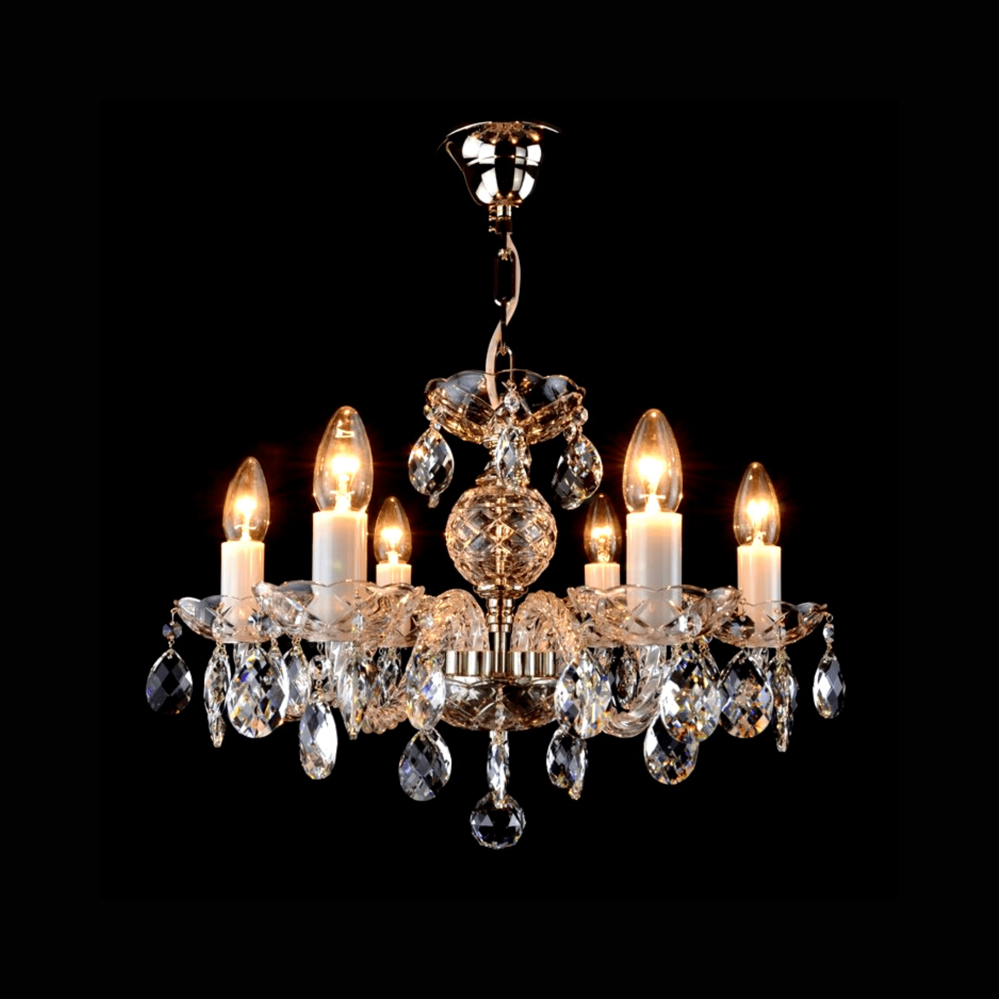 Clasico 6 Crystal Glass Chandelier - Wranovsky - Luxury Lighting BoutiqueTraditional Crystal ChandeliersWranovsky