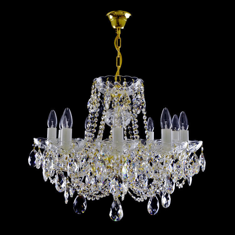 Classe 10 Crystal Glass Chandelier (Gold/Silver) - Wranovsky - Luxury Lighting Boutique