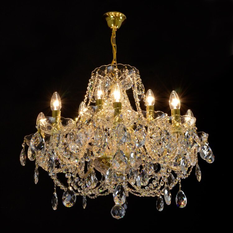 Classe 12 Crystal Glass Chandelier (Alpha Gold/Silver) - Wranovsky - Luxury Lighting BoutiqueTraditional Crystal ChandeliersWranovsky