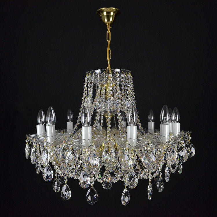 Classe 12 Crystal Glass Chandelier (Gold/Silver) - Wranovsky - Luxury Lighting BoutiqueTraditional Crystal ChandeliersWranovsky