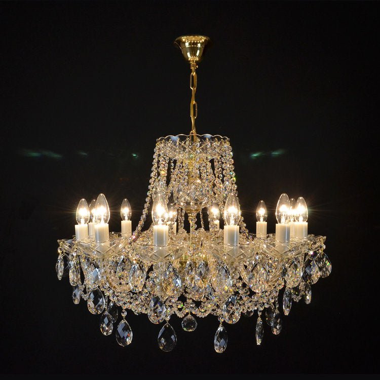 Classe 12 Crystal Glass Chandelier (Gold/Silver) - Wranovsky - Luxury Lighting BoutiqueTraditional Crystal ChandeliersWranovsky