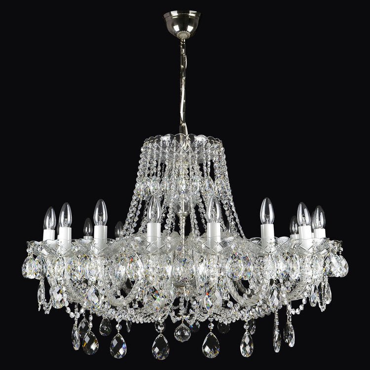 Classe 18 Crystal Glass Chandelier (Gold/Silver) - Wranovsky - Luxury Lighting BoutiqueTraditional Crystal ChandeliersWranovsky