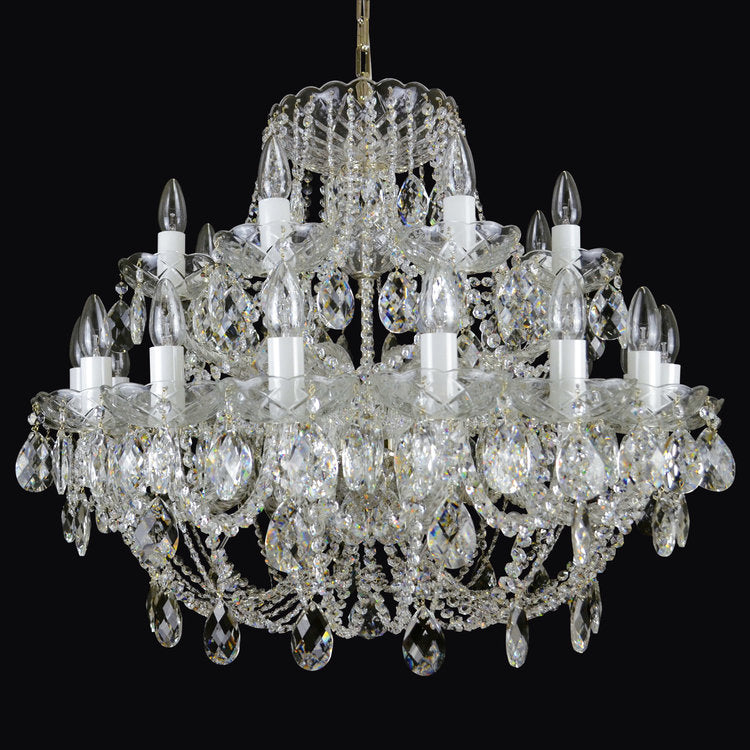 Classe 24 Crystal Glass Chandelier (Gold/Silver) - Wranovsky - Luxury Lighting Boutique