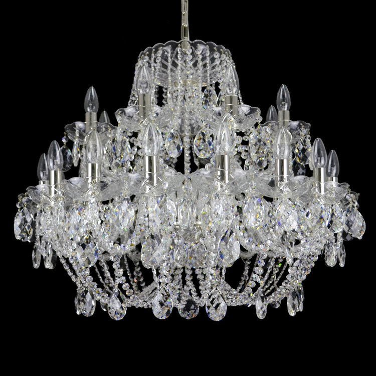 Classe 24 Crystal Glass Chandelier (Gold/Silver) - Wranovsky - Luxury Lighting BoutiqueTraditional Crystal ChandeliersWranovsky