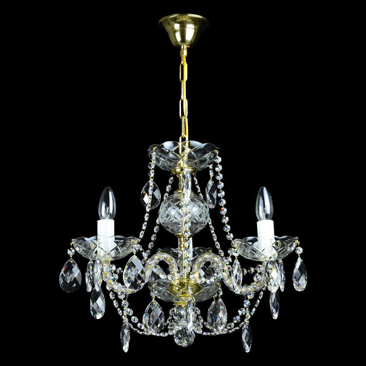 Classe 3 Crystal Glass Chandelier (Gold/Silver) - Wranovsky - Luxury Lighting Boutique