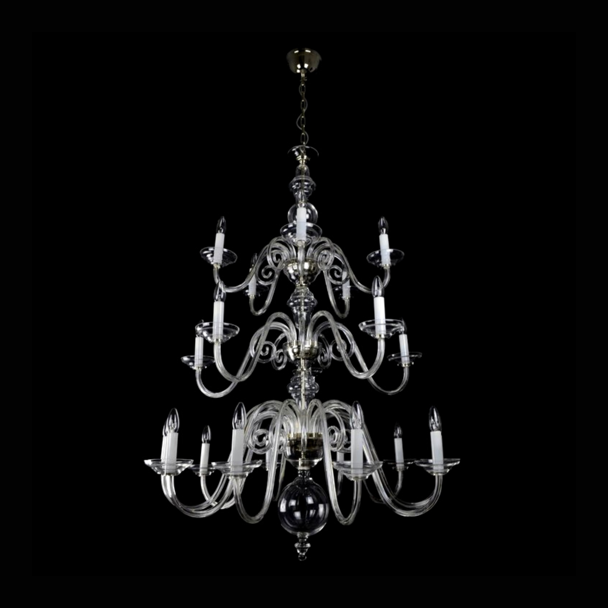 Clerius 20 Crystal Glass Chandelier - Wranovsky - Luxury Lighting Boutique