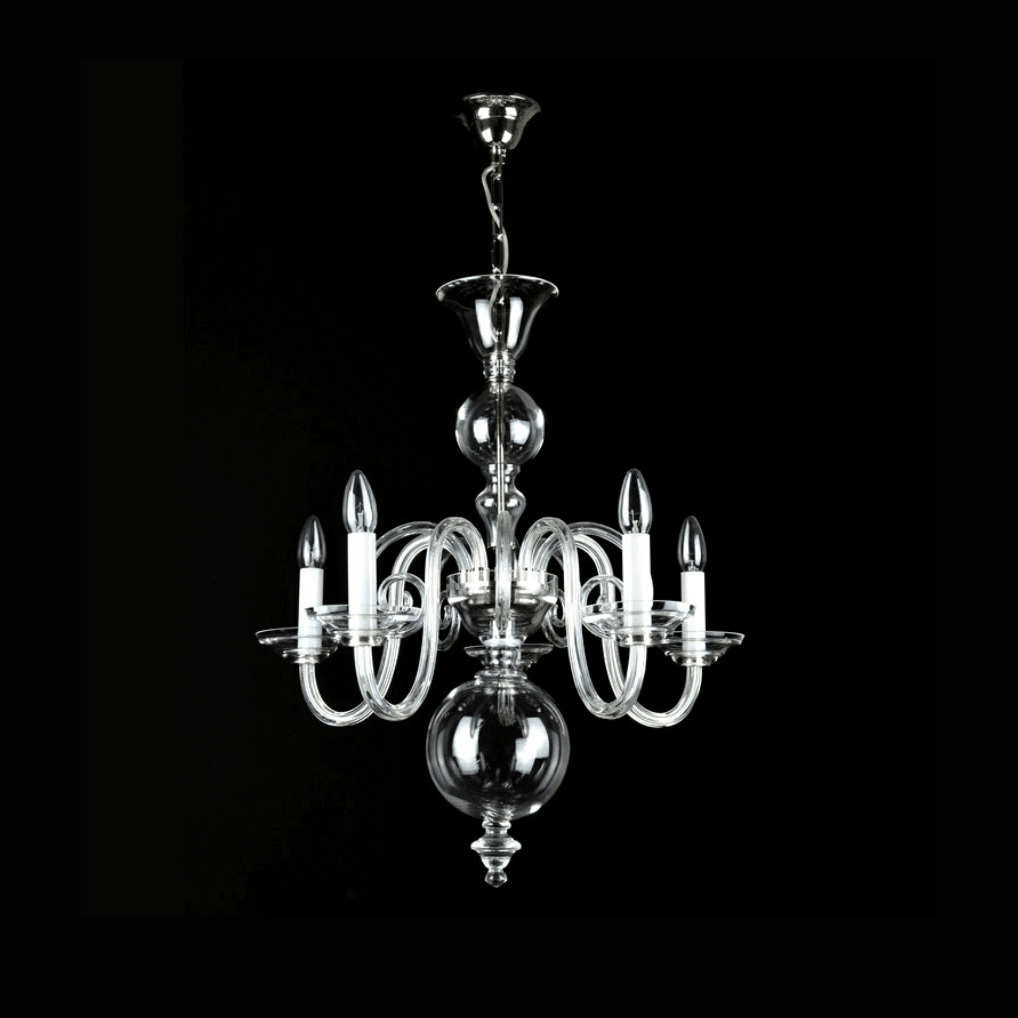 Clerius 5 Crystal Glass Chandelier - Wranovsky - Luxury Lighting BoutiqueChandeliersWranovsky