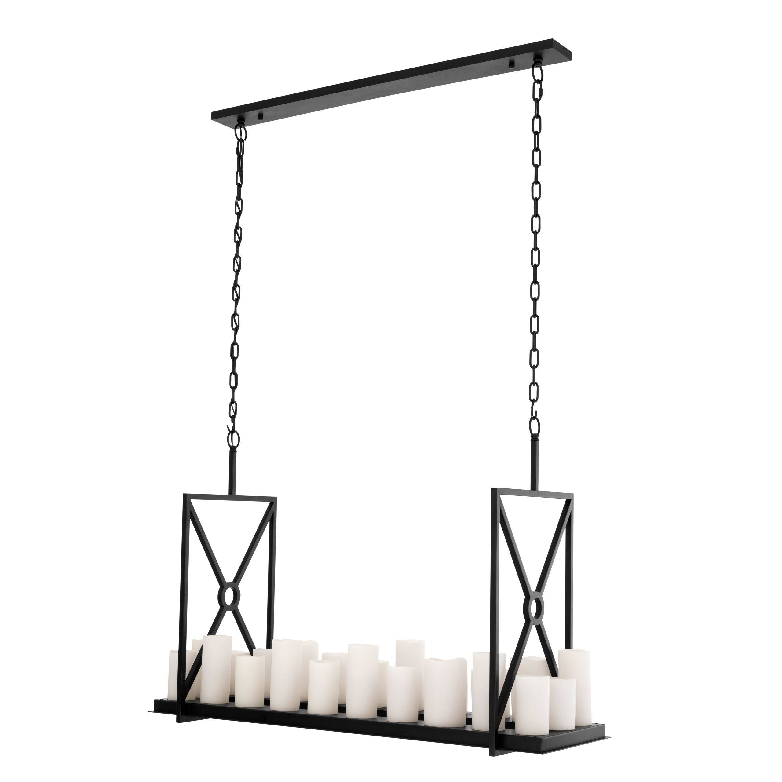 Commodore Modern Chandelier - Black | Brass - Eichholtz - Luxury Lighting BoutiqueBrass/Metal ChandeliersEichholtz