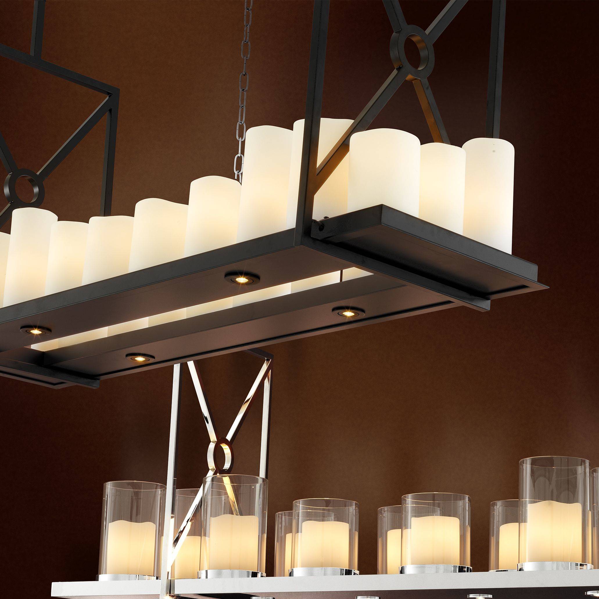 Commodore Modern Chandelier - Black | Brass - Eichholtz - Luxury Lighting BoutiqueBrass/Metal ChandeliersEichholtz