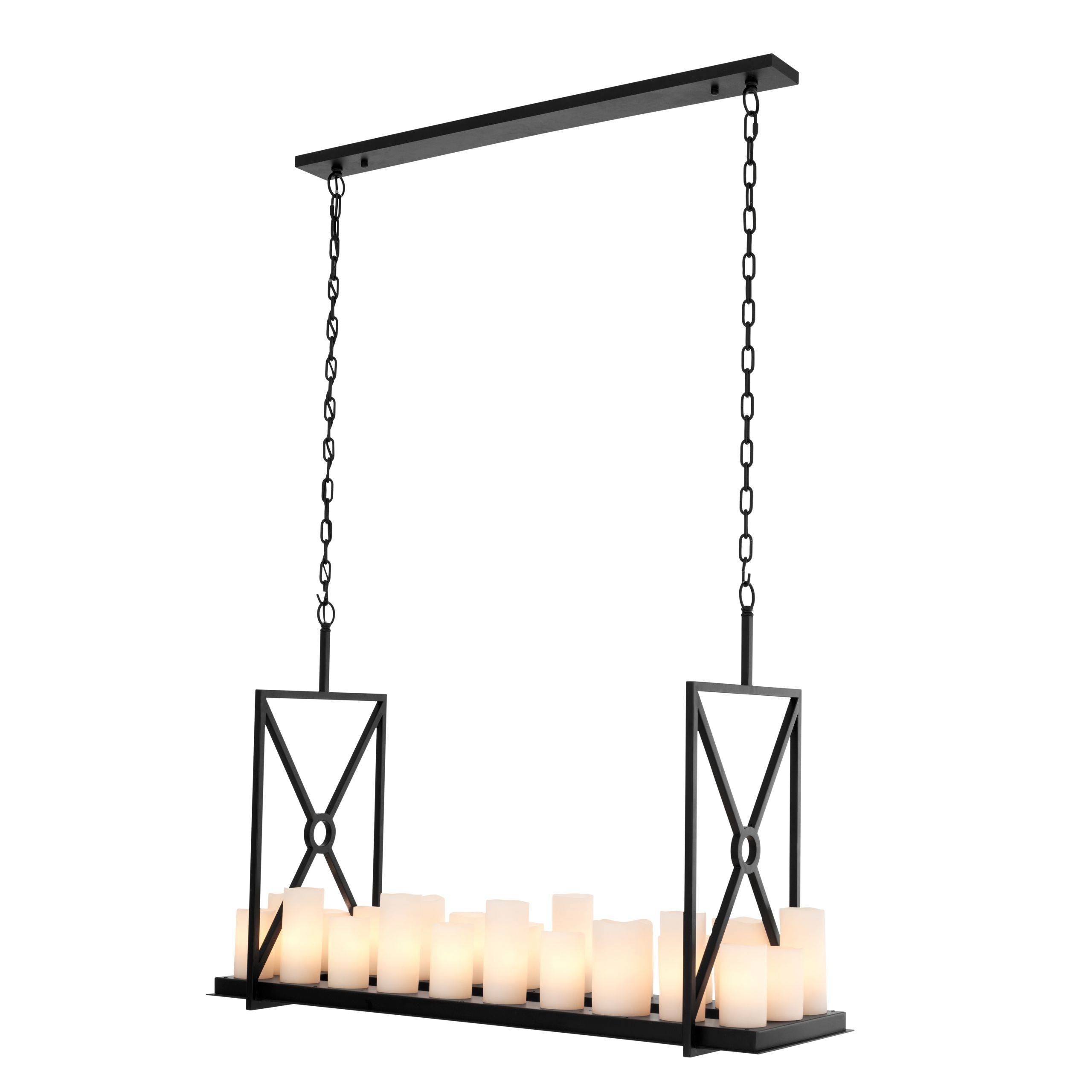 Commodore Modern Chandelier - Black | Brass - Eichholtz - Luxury Lighting BoutiqueBrass/Metal ChandeliersEichholtz