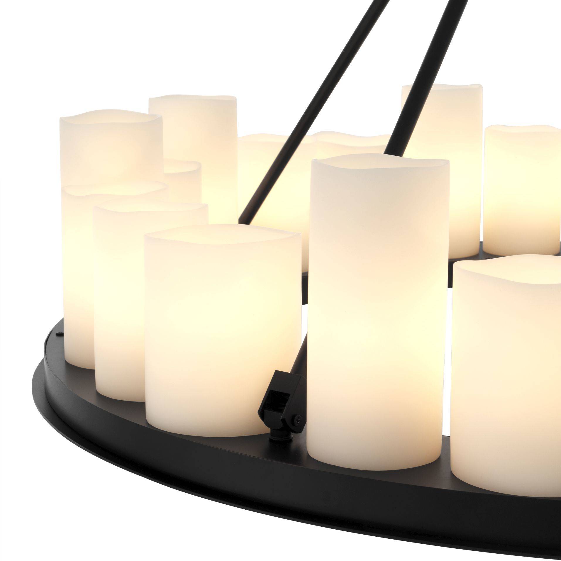 Commodore Ring Modern Chandelier - Black | Brass - Eichholtz - Luxury Lighting BoutiqueBrass/Metal ChandeliersEichholtz