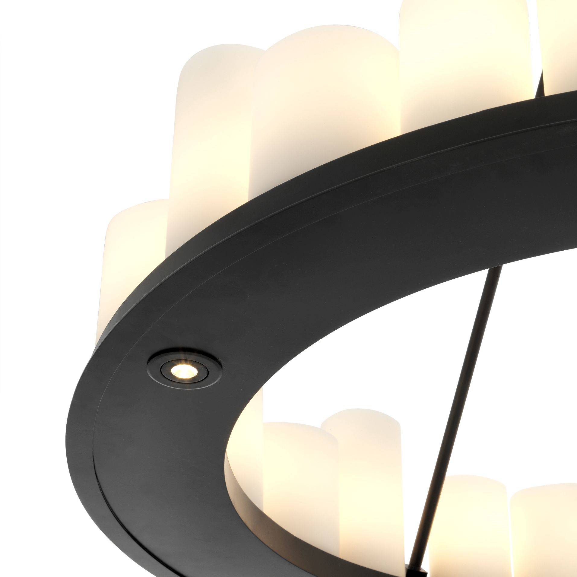 Commodore Ring Modern Chandelier - Black | Brass - Eichholtz - Luxury Lighting BoutiqueBrass/Metal ChandeliersEichholtz
