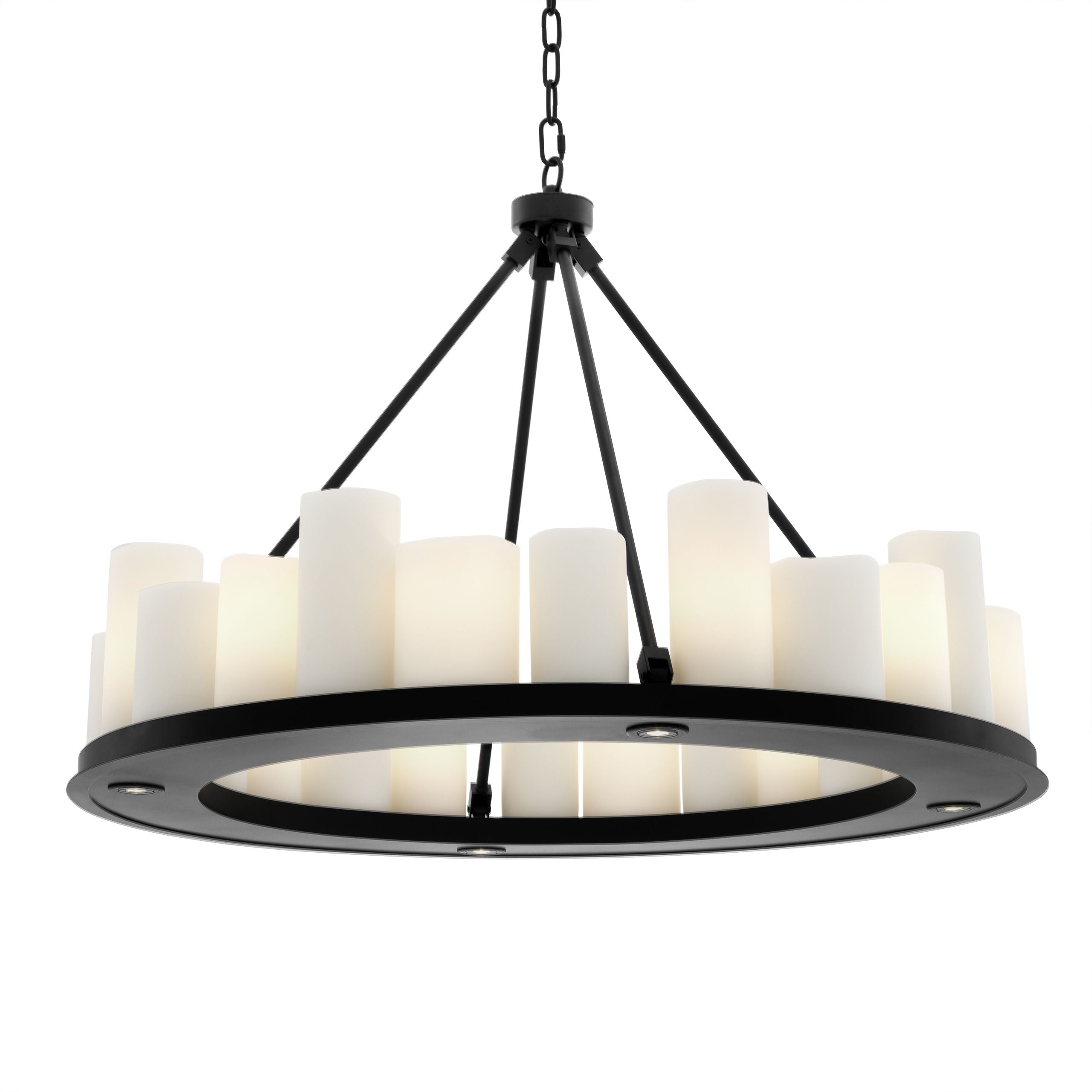 Commodore Ring Modern Chandelier - Black | Brass - Eichholtz - Luxury Lighting BoutiqueBrass/Metal ChandeliersEichholtz