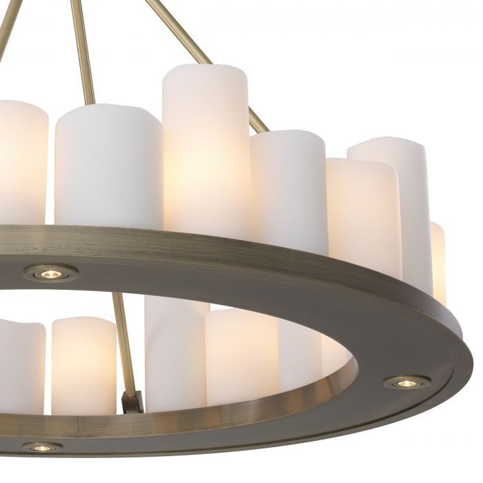 Commodore Ring Modern Chandelier - Black | Brass - Eichholtz - Luxury Lighting BoutiqueBrass/Metal ChandeliersEichholtz