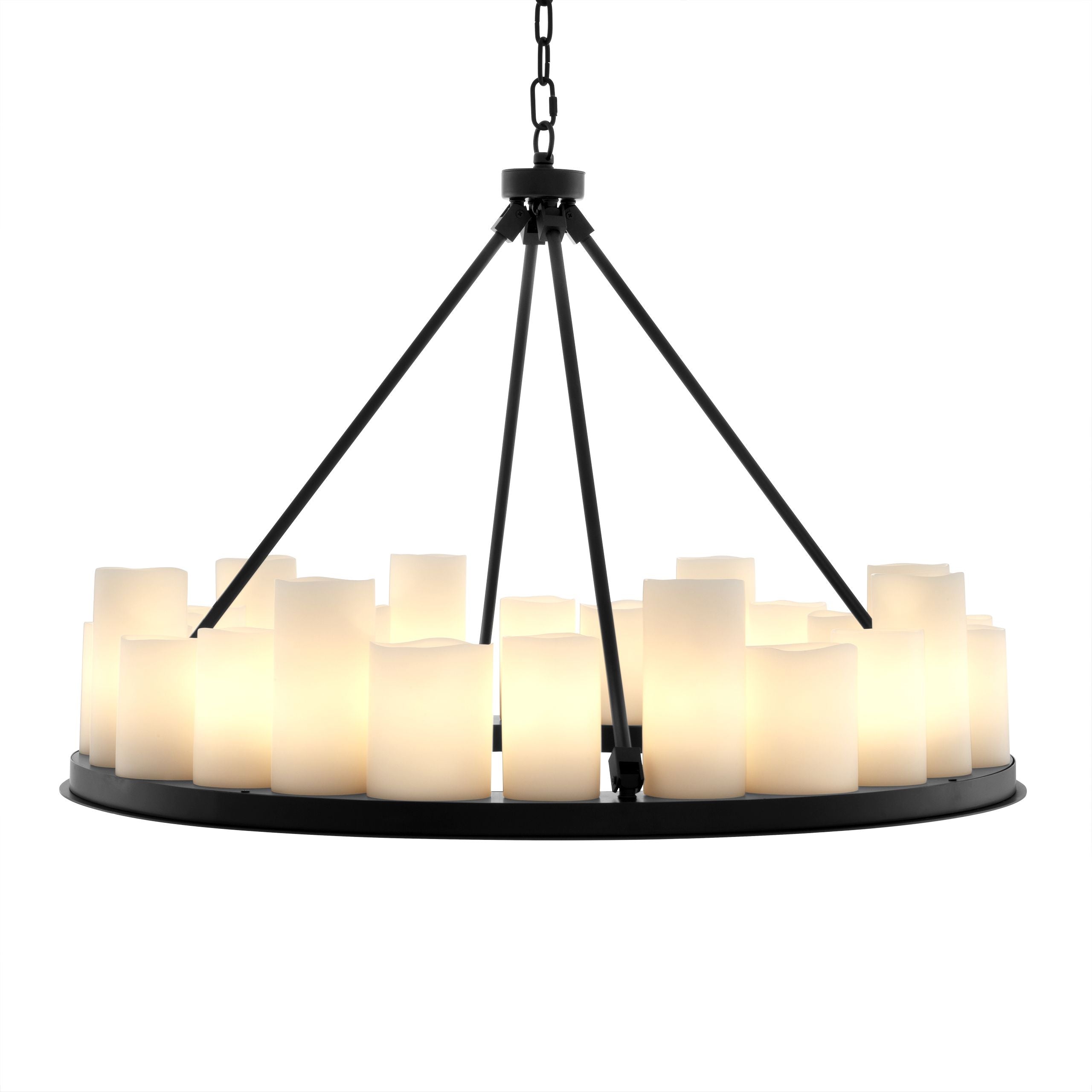Commodore Ring Modern Chandelier - Black | Brass - Eichholtz - Luxury Lighting BoutiqueBrass/Metal ChandeliersEichholtz