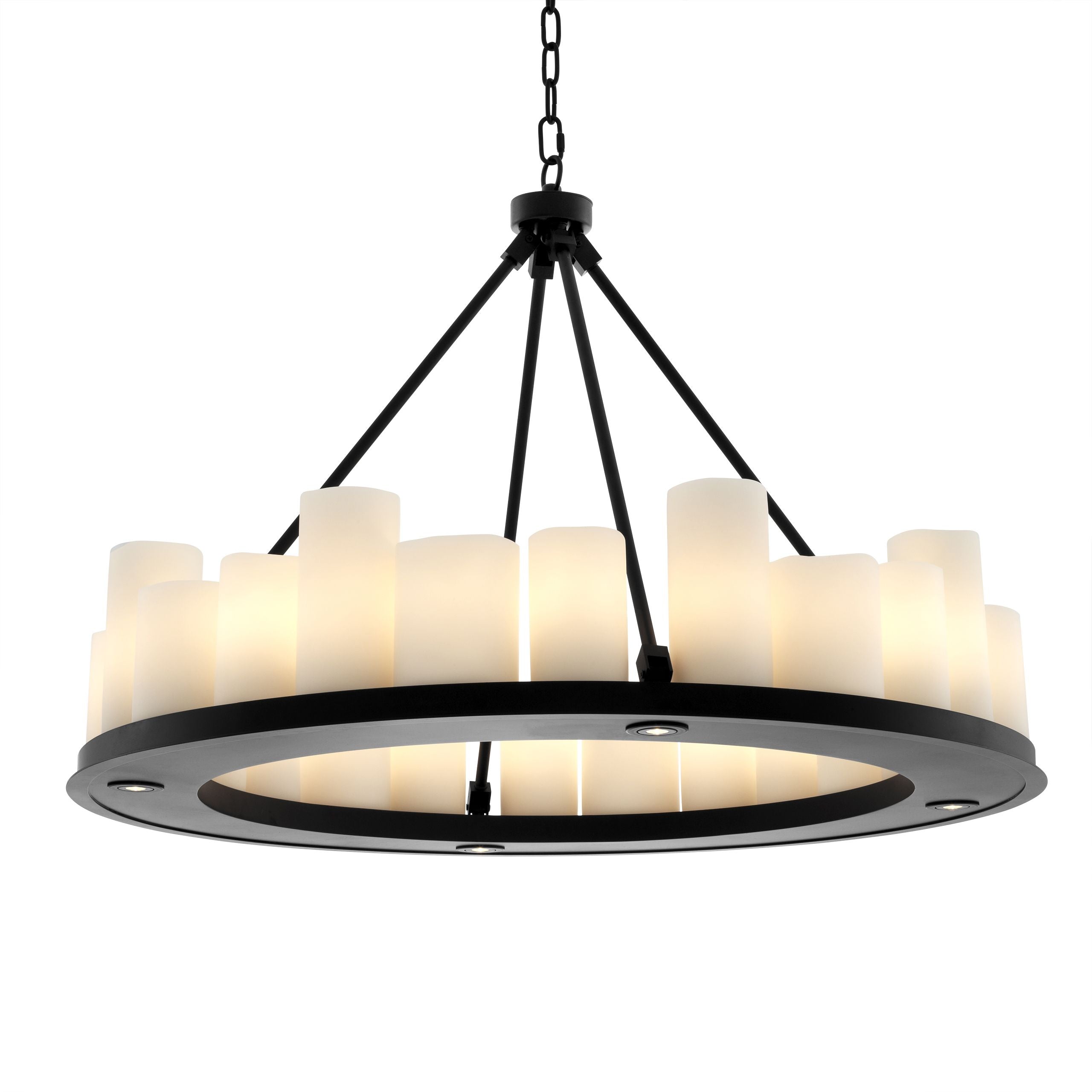 Commodore Ring Modern Chandelier - Black | Brass - Eichholtz - Luxury Lighting BoutiqueBrass/Metal ChandeliersEichholtz