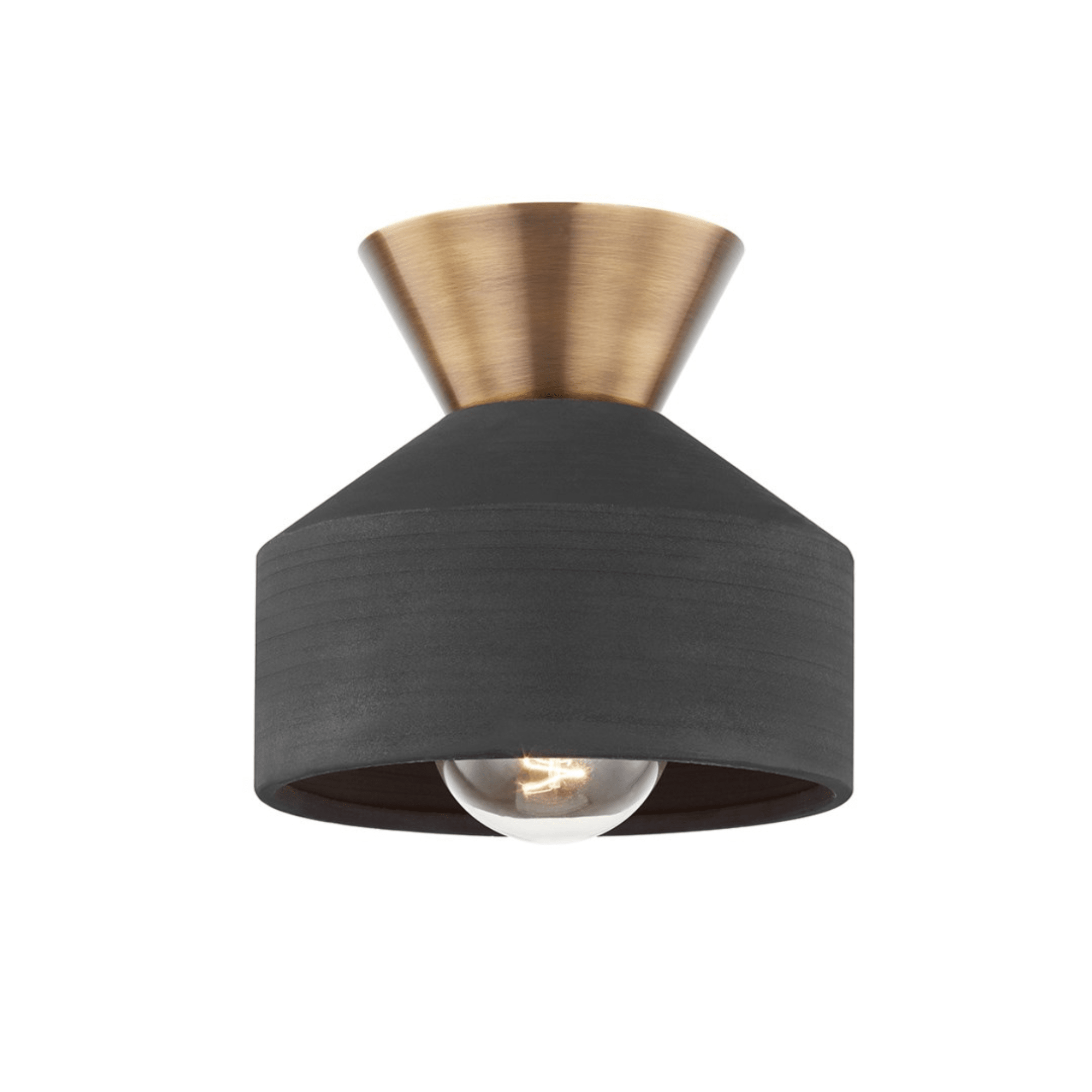 Covina Ceiling Light (C9811 - PBR/CBK) - Troy Lighting - Luxury Lighting BoutiqueBrass/Metal ChandeliersTroy Lighting