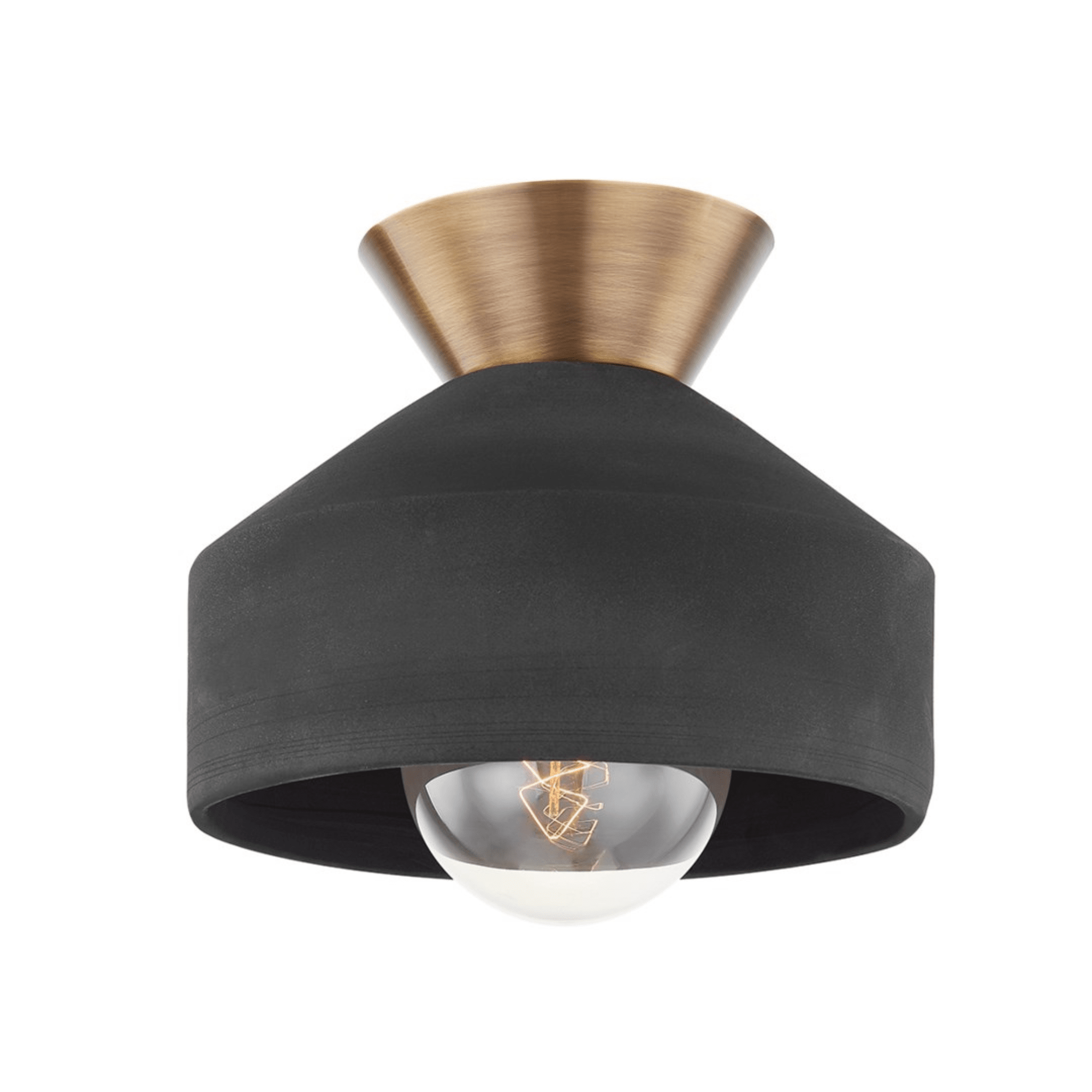 Covina Ceiling Light (C9811 - PBR/CBK) - Troy Lighting - Luxury Lighting BoutiqueBrass/Metal ChandeliersTroy Lighting