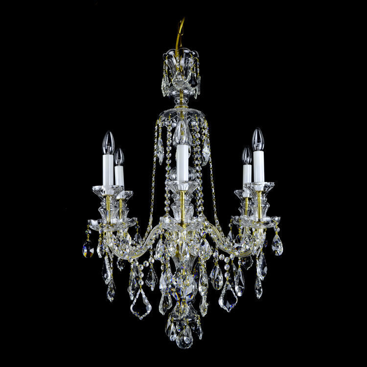 Crown 6 Light Crystal Chandelier - Wranovsky - Luxury Lighting Boutique