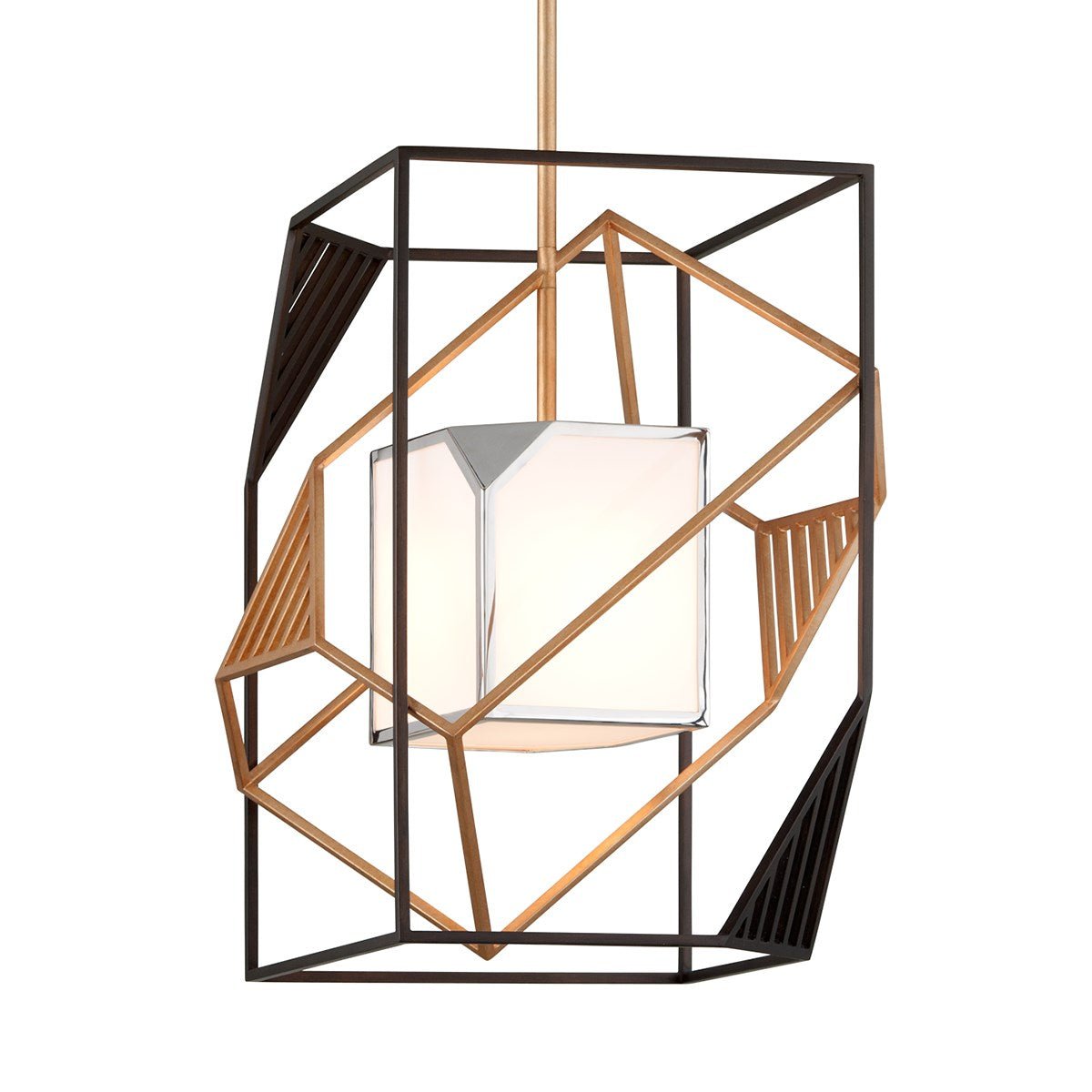 Cubist Modern Chandelier - F6085 - CE - Troy Lighting - Luxury Lighting BoutiqueBrass/Metal ChandeliersTroy Lighting