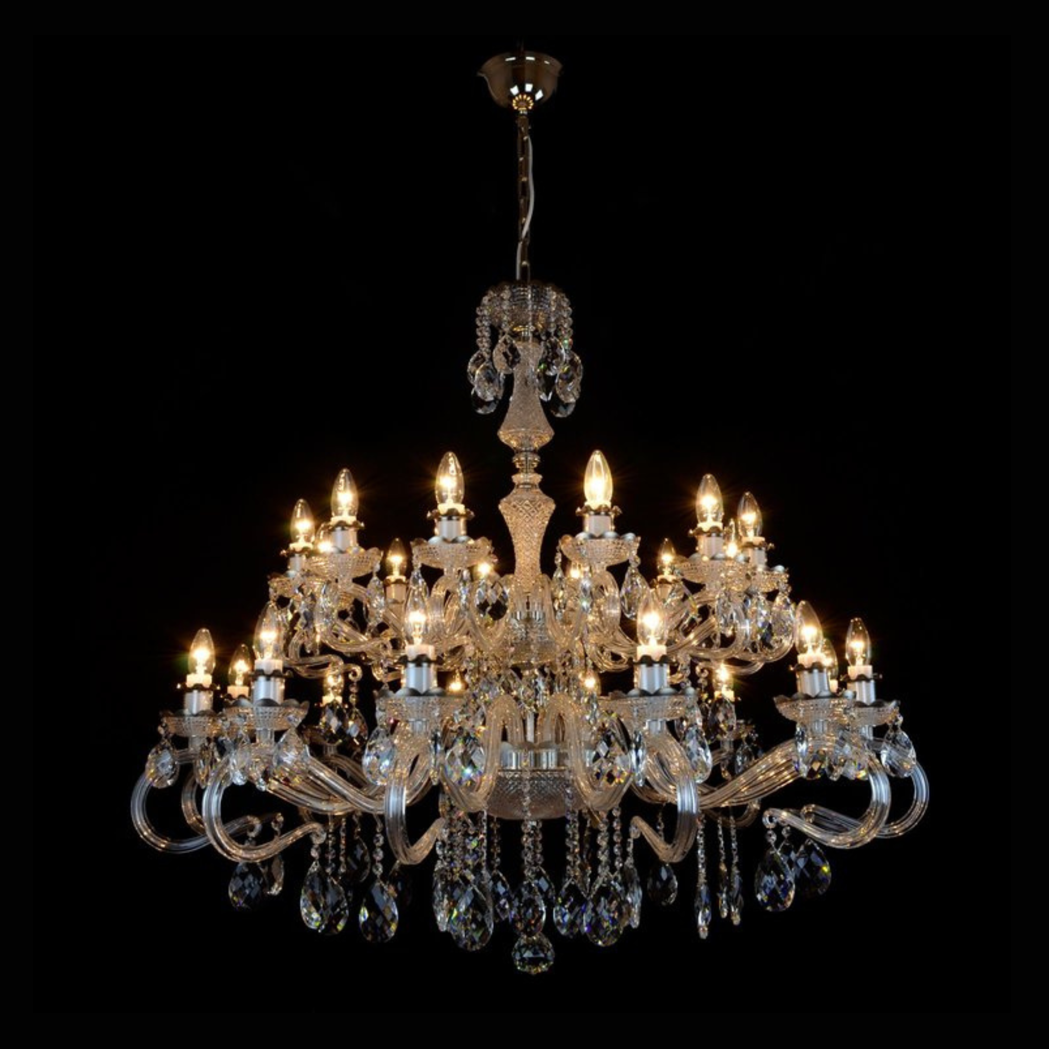 Daisy 24 Crystal Glass Chandelier - Wranovsky - Luxury Lighting Boutique