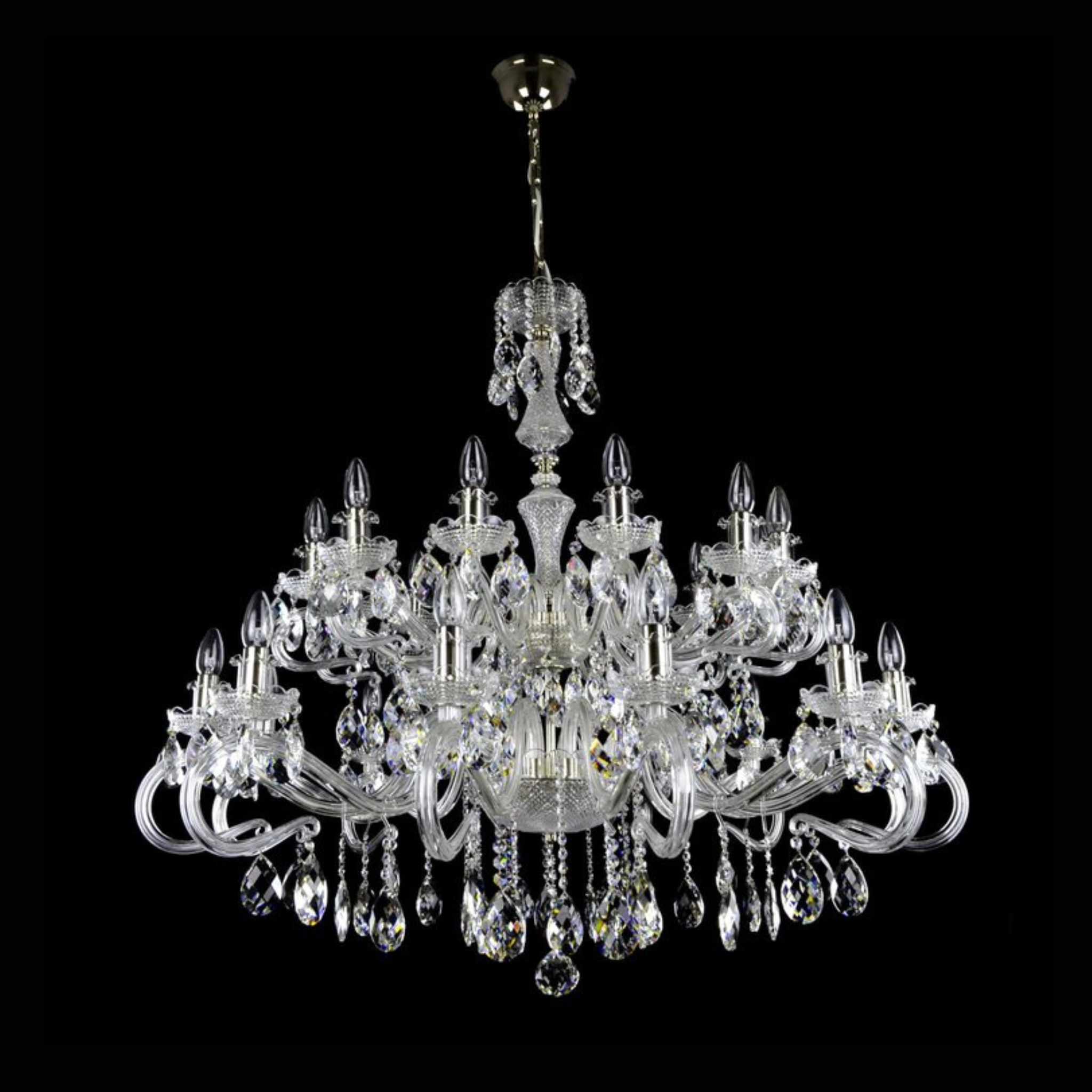 Daisy 24 Crystal Glass Chandelier - Wranovsky - Luxury Lighting Boutique