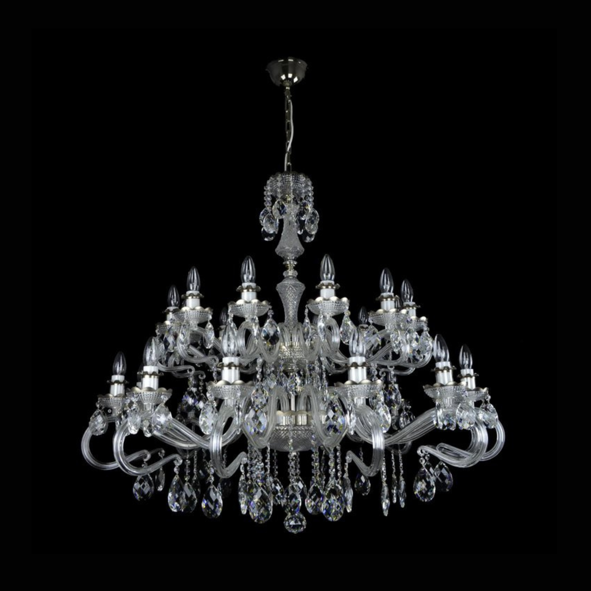 Daisy 24 Crystal Glass Chandelier - Wranovsky - Luxury Lighting Boutique