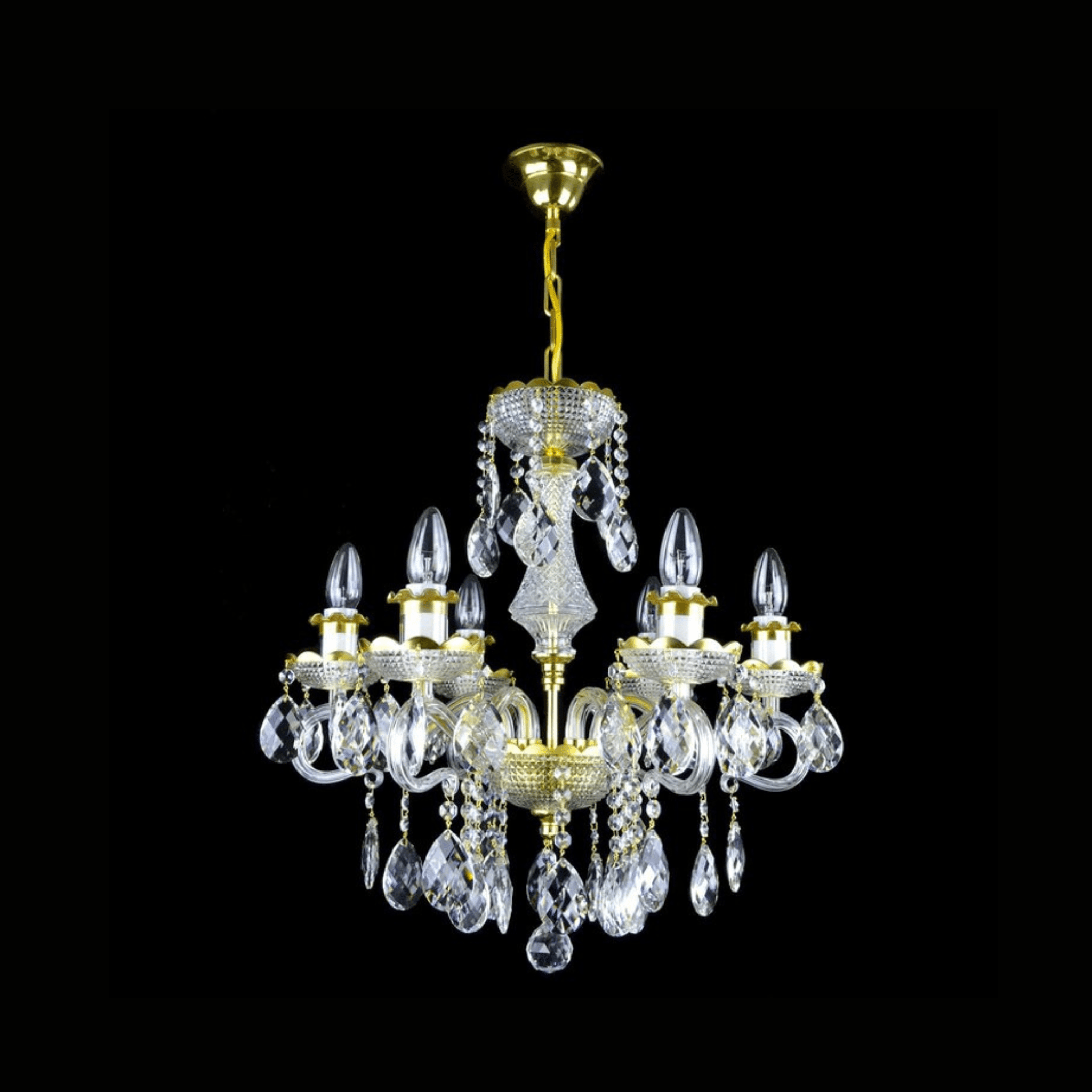 Daisy 6 Crystal Glass Chandelier - Wranovsky - Luxury Lighting BoutiqueTraditional Crystal ChandeliersWranovsky
