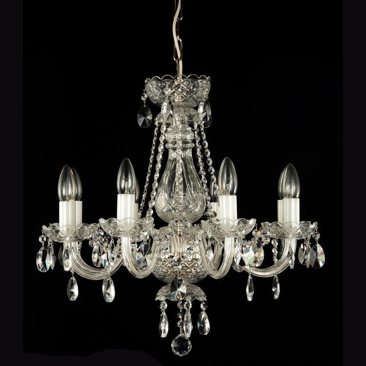 De Luxe 8 Crystal Glass Chandelier (Gold/Silver) - Wranovsky - Luxury Lighting BoutiqueWranovsky