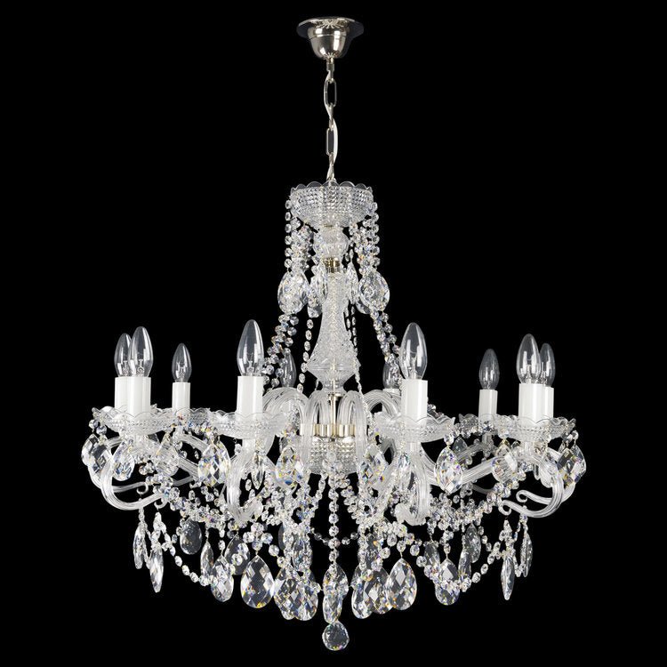 Diamant 10 Crystal Glass Chandelier (Gold/Silver) - Wranovsky - Luxury Lighting BoutiqueTraditional Crystal ChandeliersWranovsky