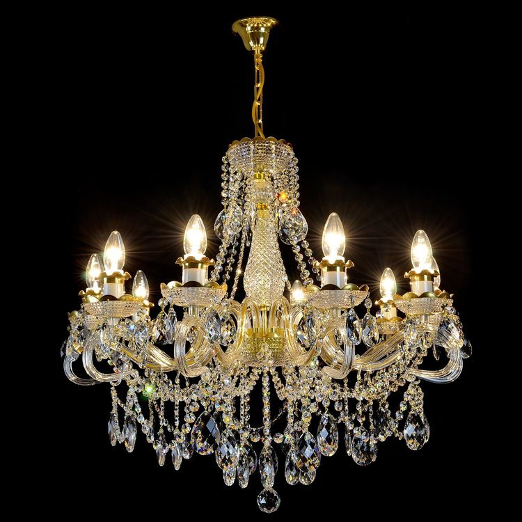 Diamant 10 Crystal Glass Chandelier (Gold/Silver) - Wranovsky - Luxury Lighting BoutiqueTraditional Crystal ChandeliersWranovsky