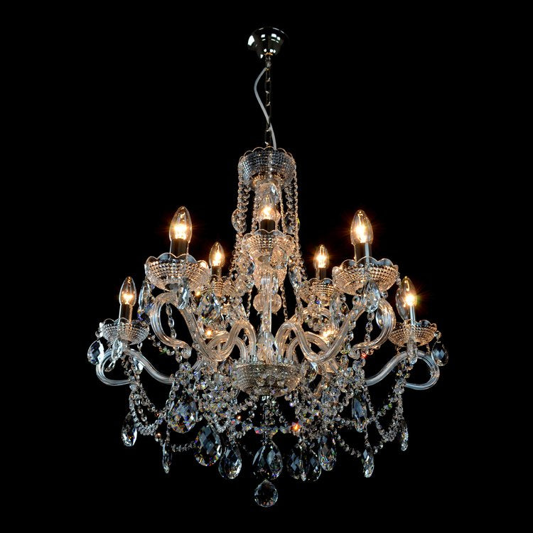 Diamant 12 Crystal Glass Chandelier (Alpha Gold/Silver) - Wranovsky - Luxury Lighting Boutique