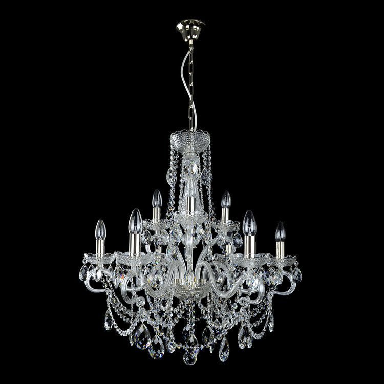 Diamant 12 Crystal Glass Chandelier (Alpha Gold/Silver) - Wranovsky - Luxury Lighting BoutiqueTraditional Crystal ChandeliersWranovsky
